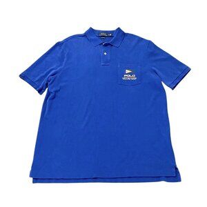 Polo Ralph Lauren Men's L Classic Fit P-15 Offshore Sailing Team Polo Shirt Blue